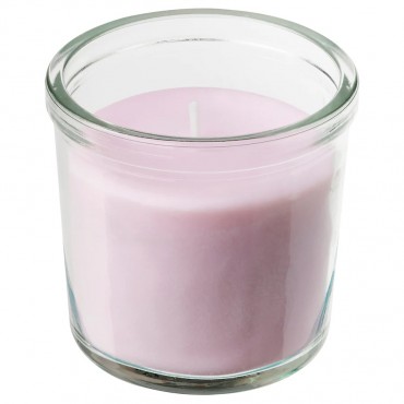 LUGNARE ЛУГНАРЕ Ароматическая свеча в стакане, Жасмин/розовый, 20 ч