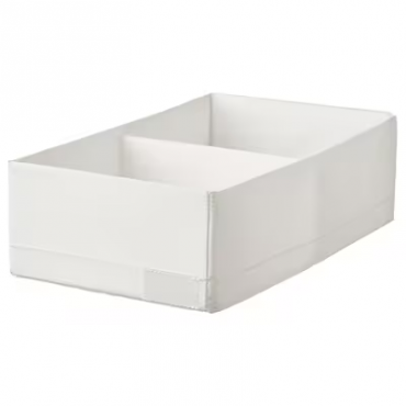 STUK СТУК Коробка с отделениями, белая, 20x34x10 см