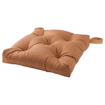 МАЛИНДА Подушка на стул, светло-коричневый, 40/35x38x7 см