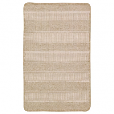 KLEJS Безворсовый тканый ковер, бежевый/белый, 50x80 см
