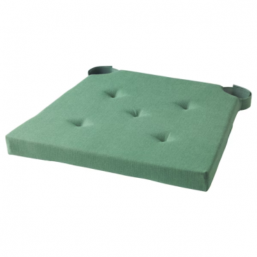 ЮСТИНА  подушка на стул, 42/35x40x4 см, зелёный
