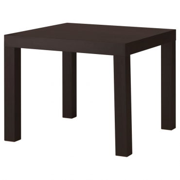 LACK ЛАКК Придиванный столик, черно-коричневый, 55x55 см
