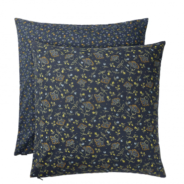 SVÄRDTÅG Чехол на подушку, темно-синий / цветочный узор, 50x50 см
