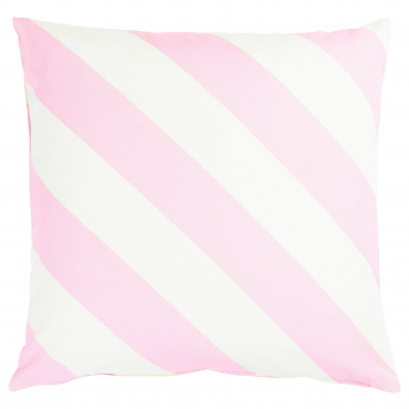 LAGERMISPEL Чехол на подушку, розовый/белый, полоска, 50x50 см