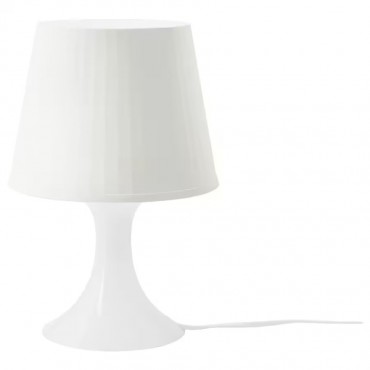LAMPAN ЛАМПАН Настольная лампа, белая, 29 см